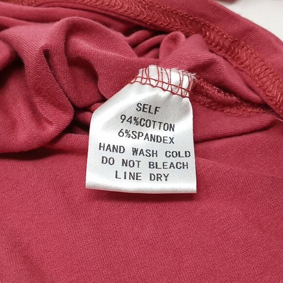 Built By Dreamers Women's Pink Short Sleeve Twist Tie Front Tee Size Small - Picture 9 of 13